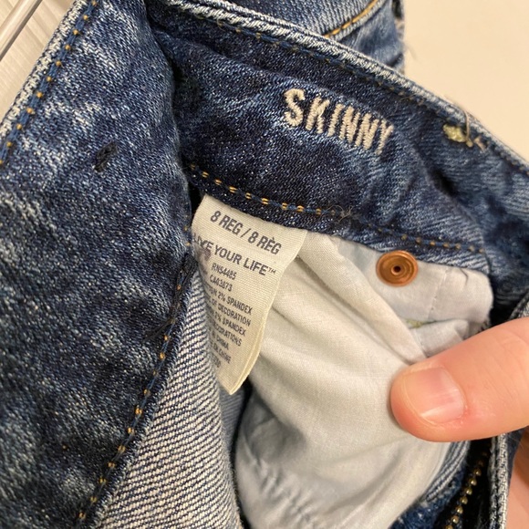 AEO medium wash distressed stretch skinny jean - Picture 3 of 5